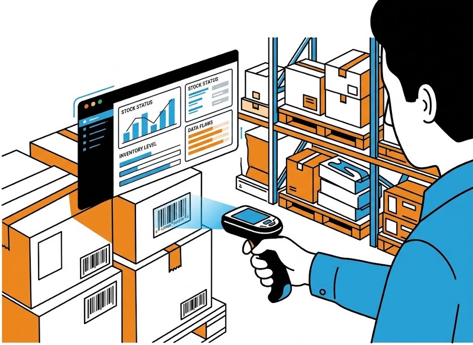 barcode scanning, stock management and digital inventory tracking